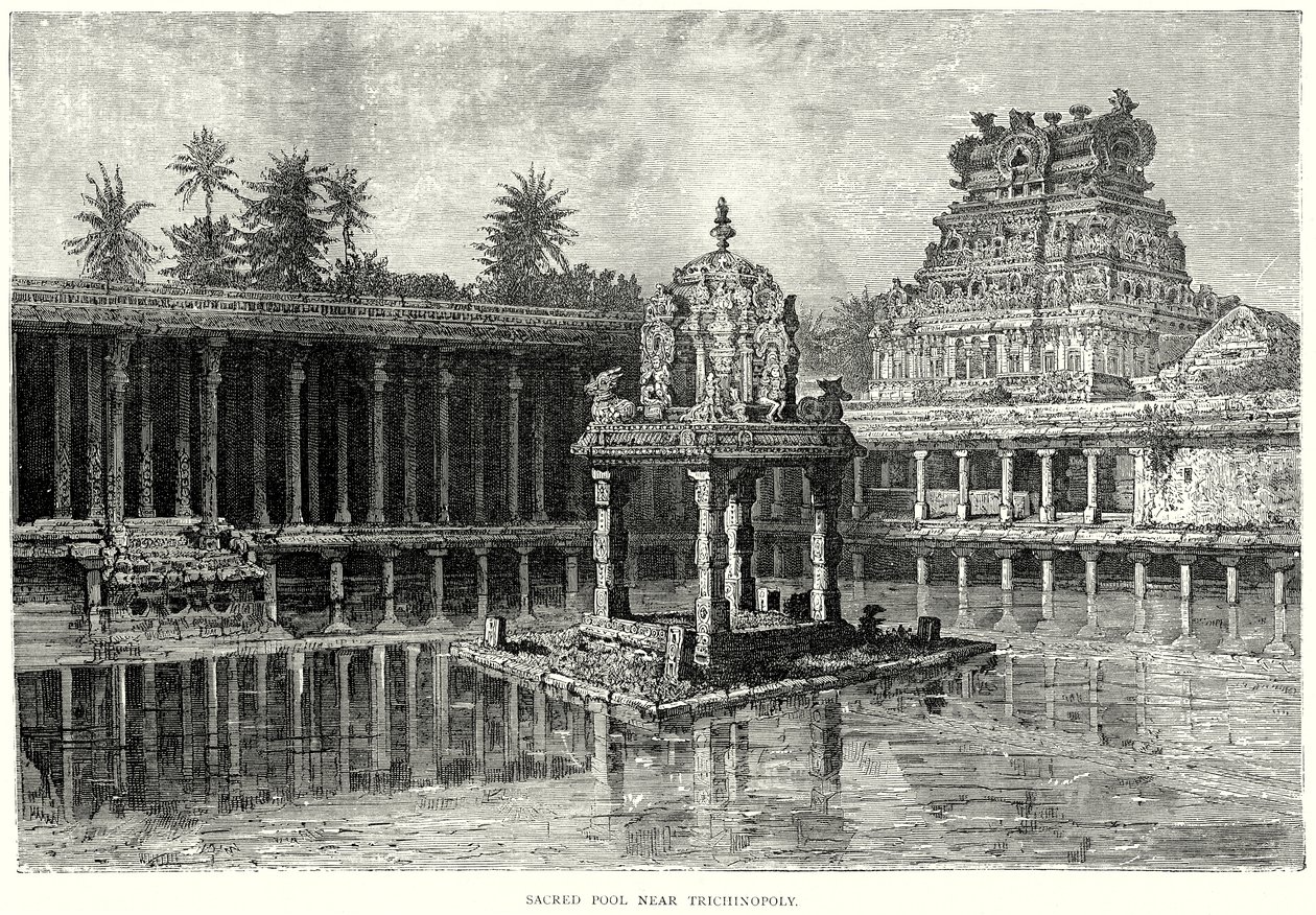 Trichinopoly yakınındaki Kutsal Havuz (gravür) by English School