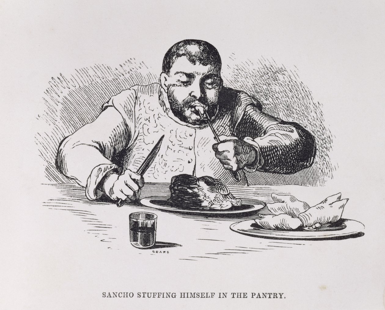 Sancho Kendini Kilerde Dolduruyor, III. Perde, İngiltere