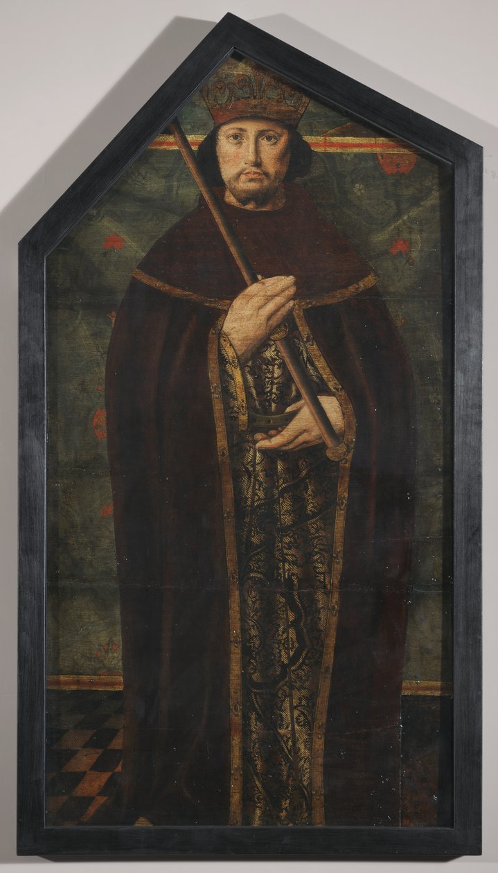 Saxon King, c.1515 (meşe paneller üzerinde yağ) by English School