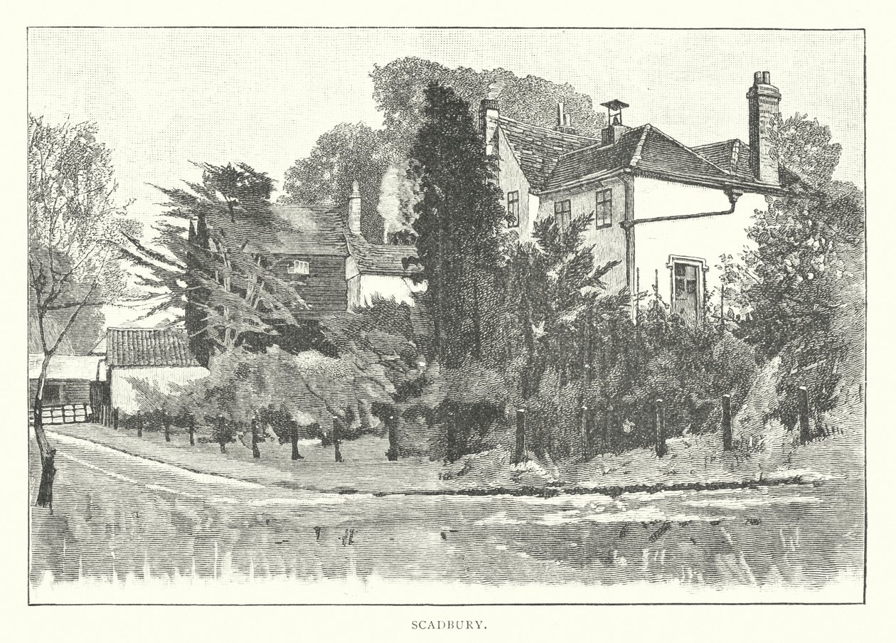 Scadbury (gravür) by English School