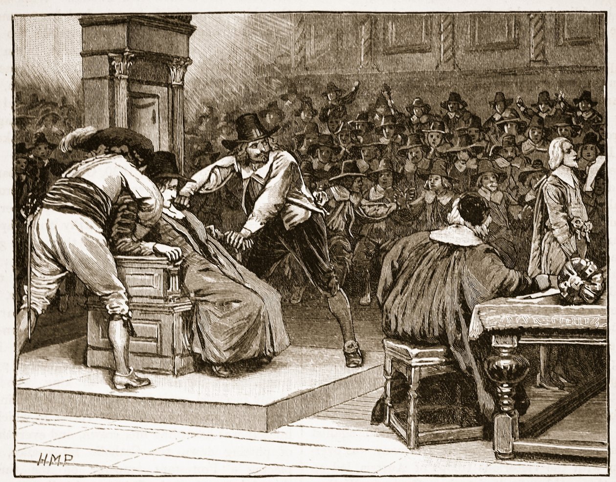 Avam Kamarası sahnesi: Konuşmacı zorladı, Cassells Illustrated History of England