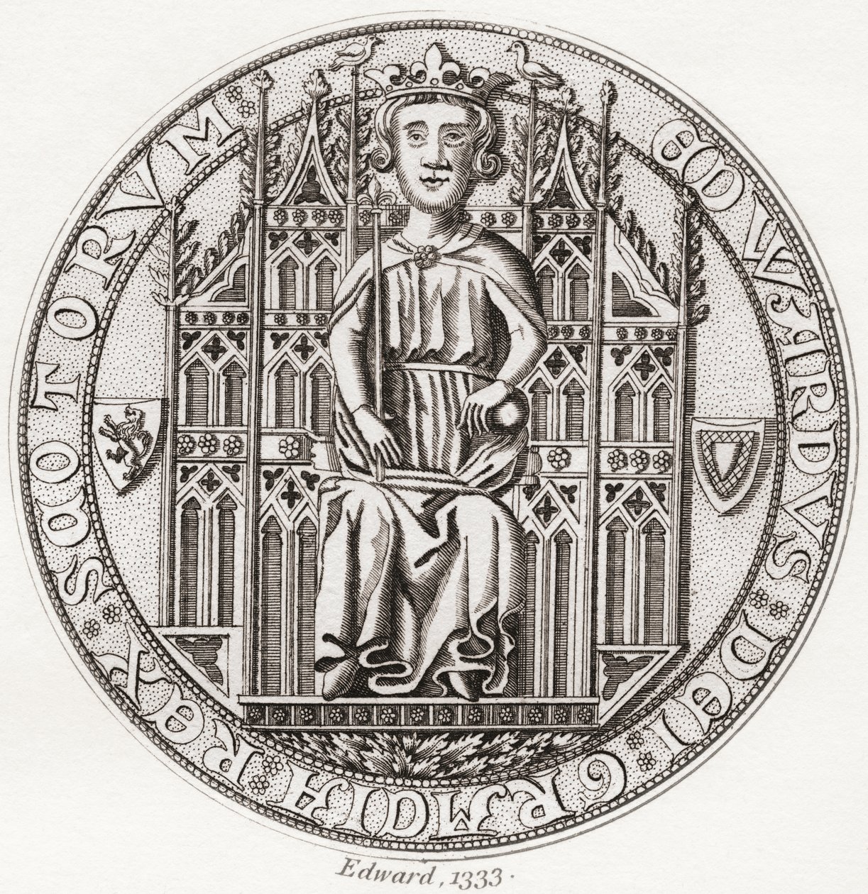 Edward Balliol Mührü, yak. 1283-1367. by English School