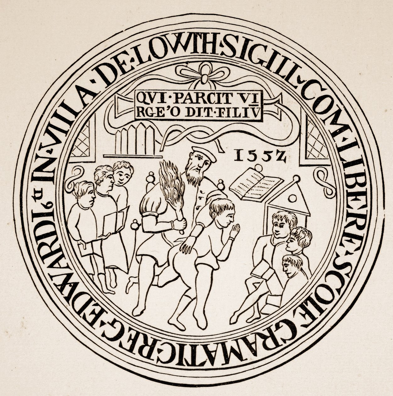 Louth Gramer Okulu Mührü, 1552 (sepya fotoğrafı) by English School