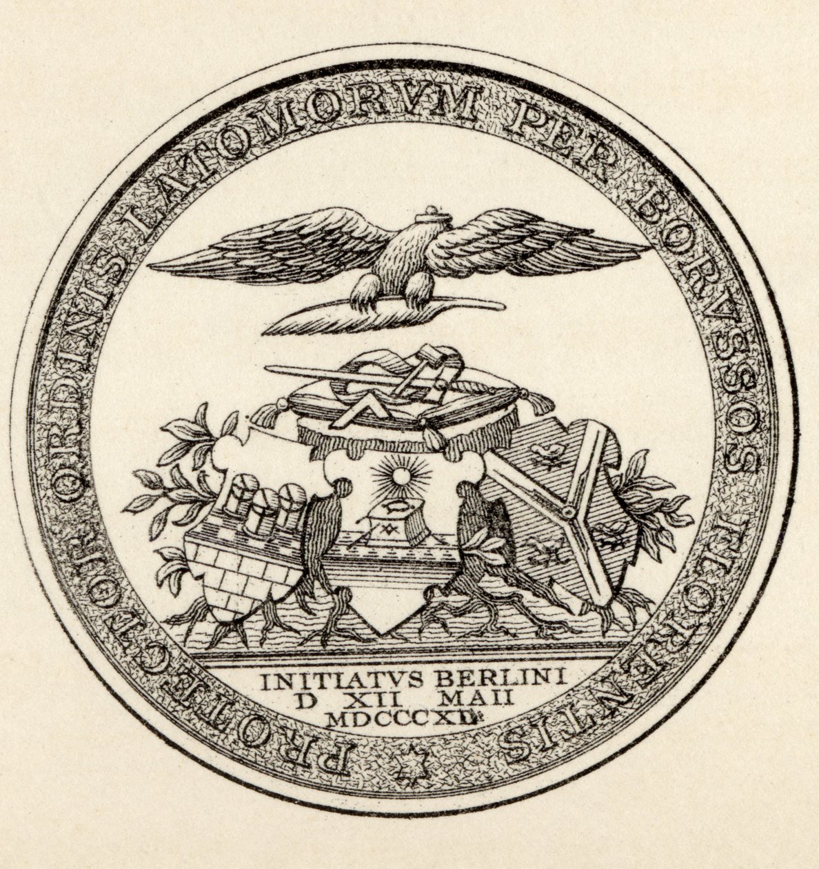 Berlin Masonlarının Mührü, 1812, Thomas C. Jack tarafından yayınlanan 