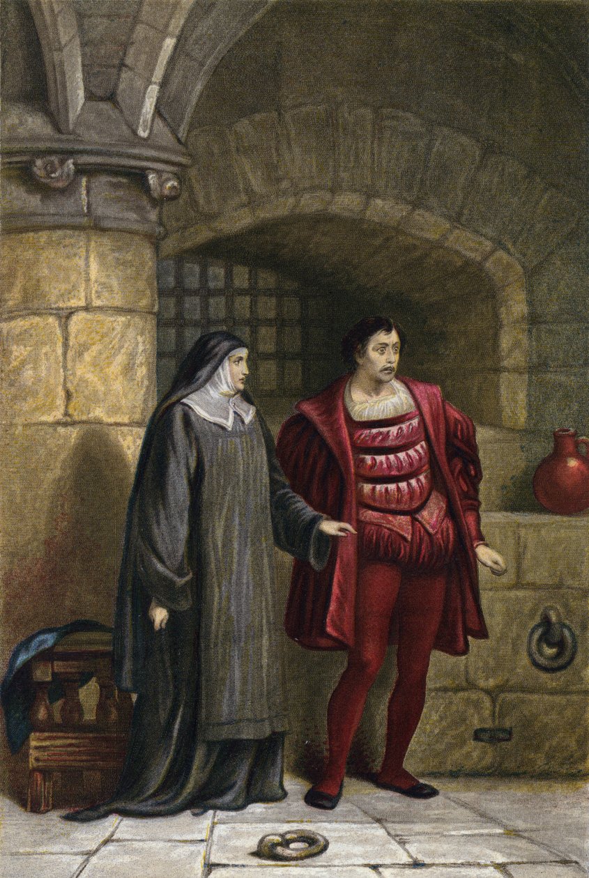 Shakespeare, Measure for Measure, Perde III, Sahne 1 (chromolitho) by English School