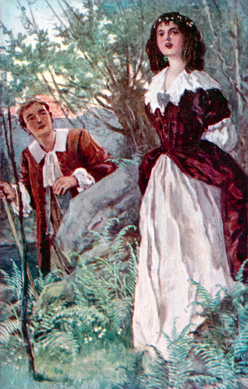 "O bana geliyordu" (renkli taş baskı) by English School