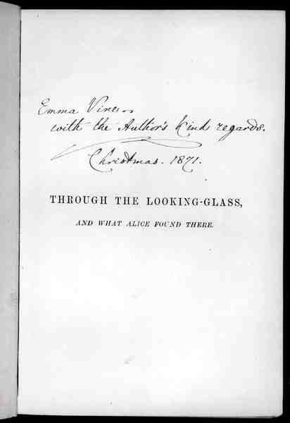 Lewis Carroll (1833-98) 1871 (lito) tarafından 