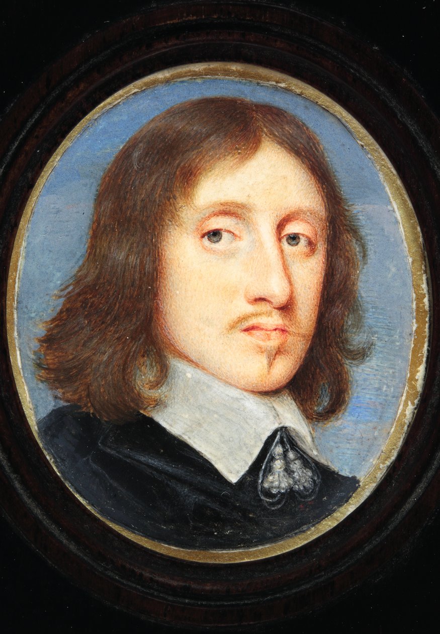 Sir Henry Vane The Younger (parşömen üzerine suluboya) by English School
