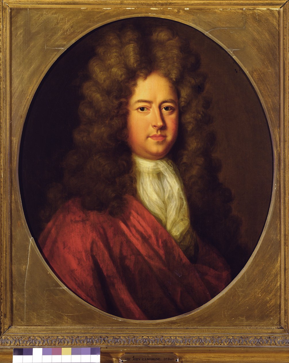 Sir John Gascoigne, 5 Baronet (1661-1728) (tuval üzerine yağlı boya) by English School