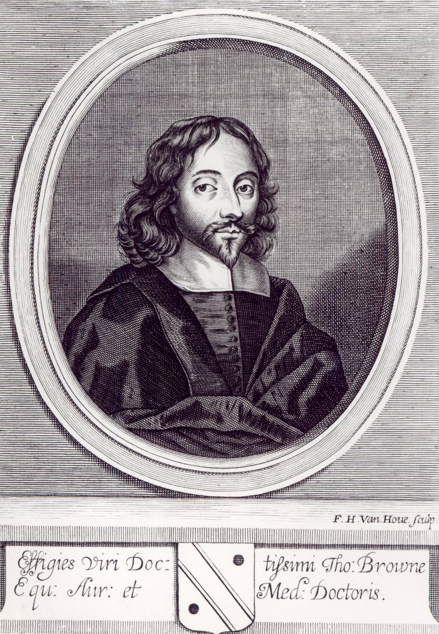 Sir Thomas Browne (1605-82), Frederick Hendrick van Hove (c.1628-98) tarafından oyulmuş by English School
