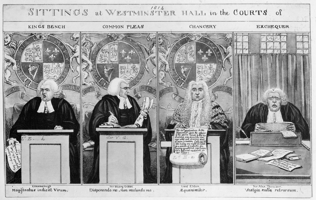 Westminster Hall mahkemelerinde oturma by English School