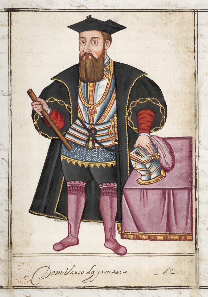 Sloane MS 197 f.18r Vasco da Gama, 