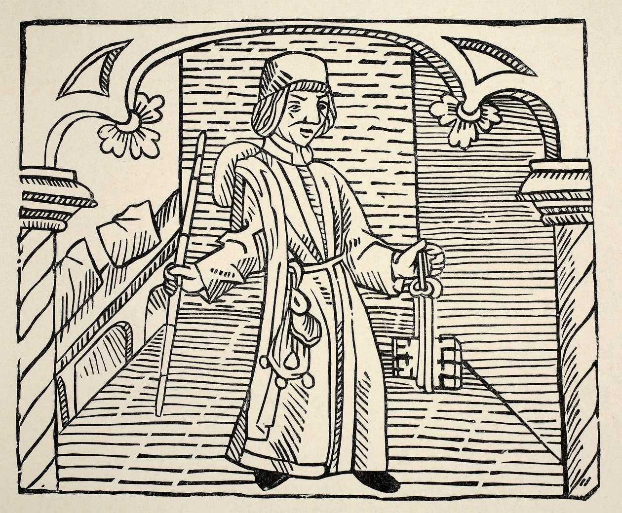 Smith, Game of Chess by William Caxton, pub. 1480 (sepya fotoğrafı) by English School