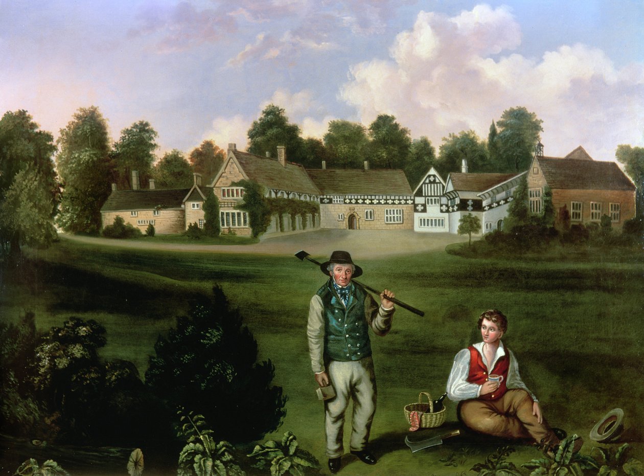 Güneyden Smithills Salonu, 1820 by English School