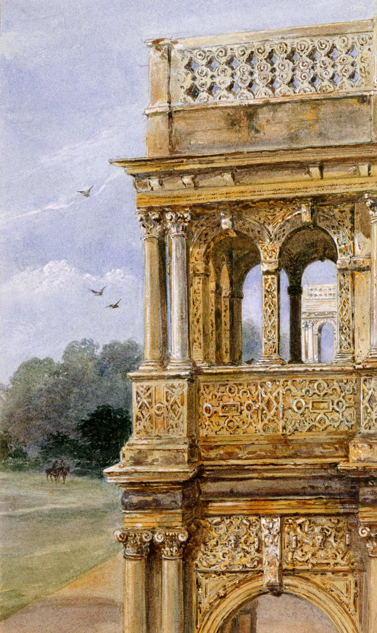 Güney sundurma, Audley End House, 19. yüzyılın sonları (kağıt üzerine suluboya) by English School