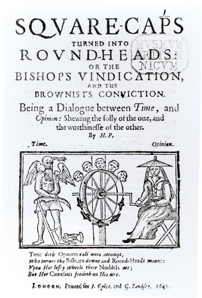 Yuvarlak Başlıklara Dönüşen Kare Başlıklar, 1642 by English School