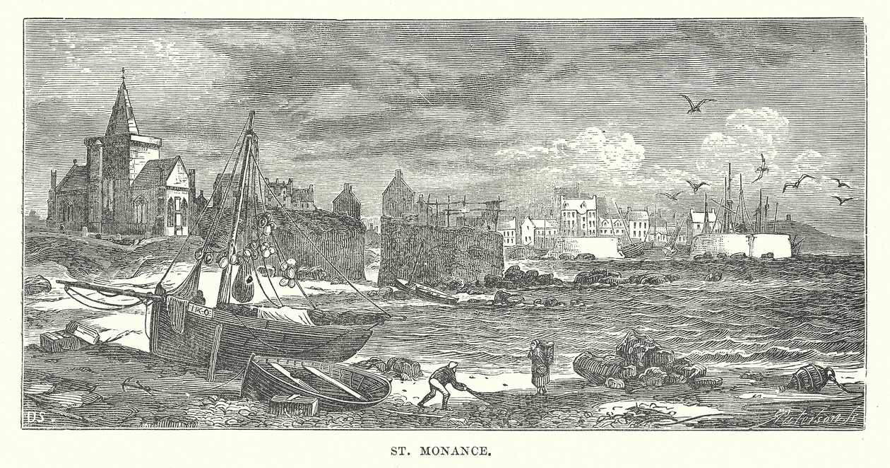 St Monance (gravür) by English School