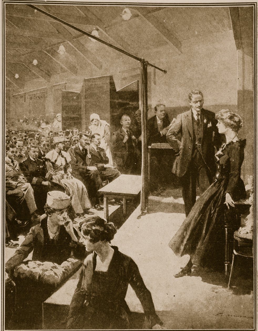 Savaşta kör olan askerler için sahne performansı, 1914-19 by English School