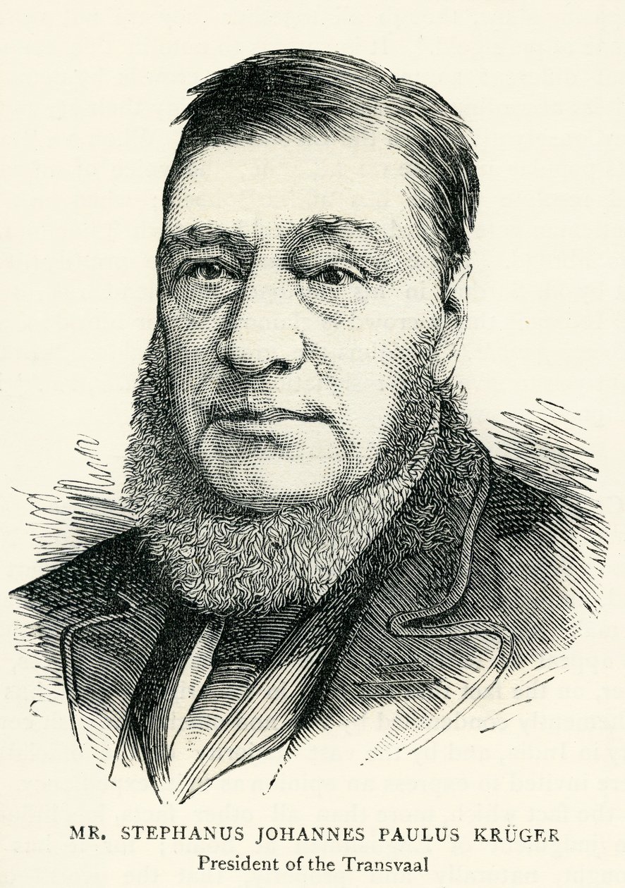 Stephanus Johannes Paulus Kruger (1825-1904) Grafik Çizimi by English School