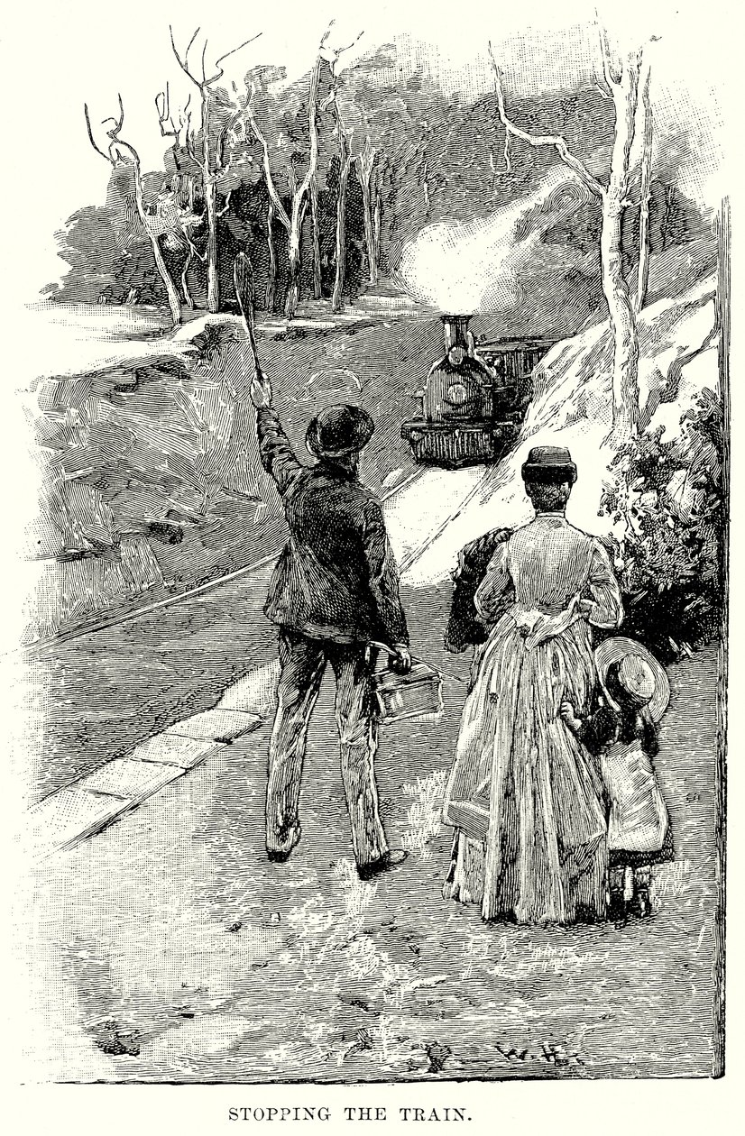 Treni Durdurmak (gravür) by English School