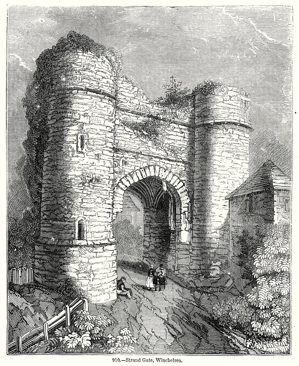 Strand Gate, Winchelsea (gravür) by English School
