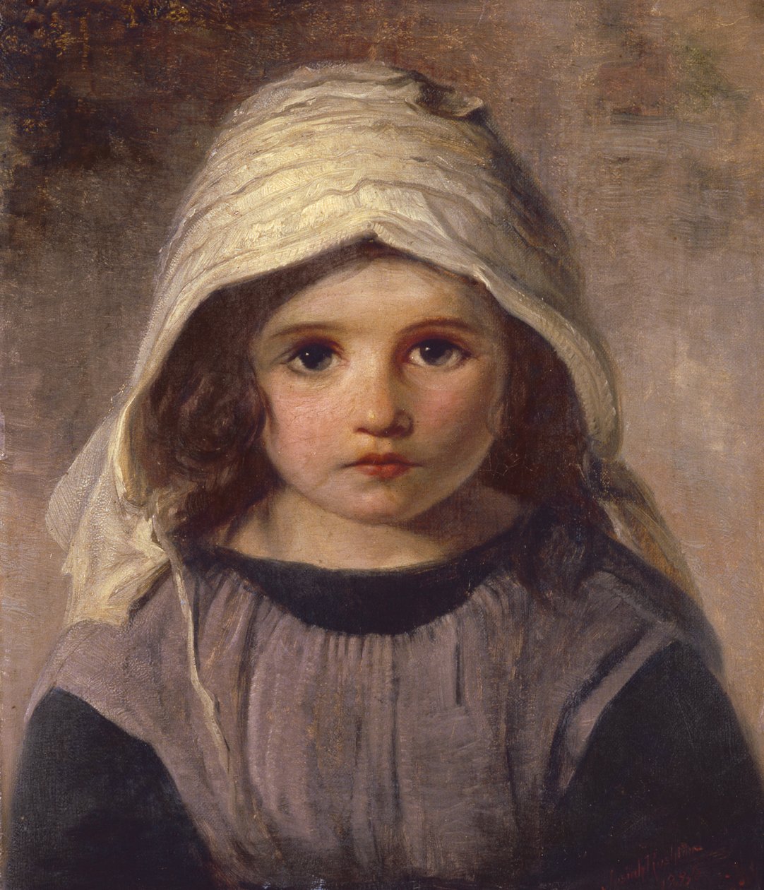 Boneli Kız Çalışması, 1890 by English School