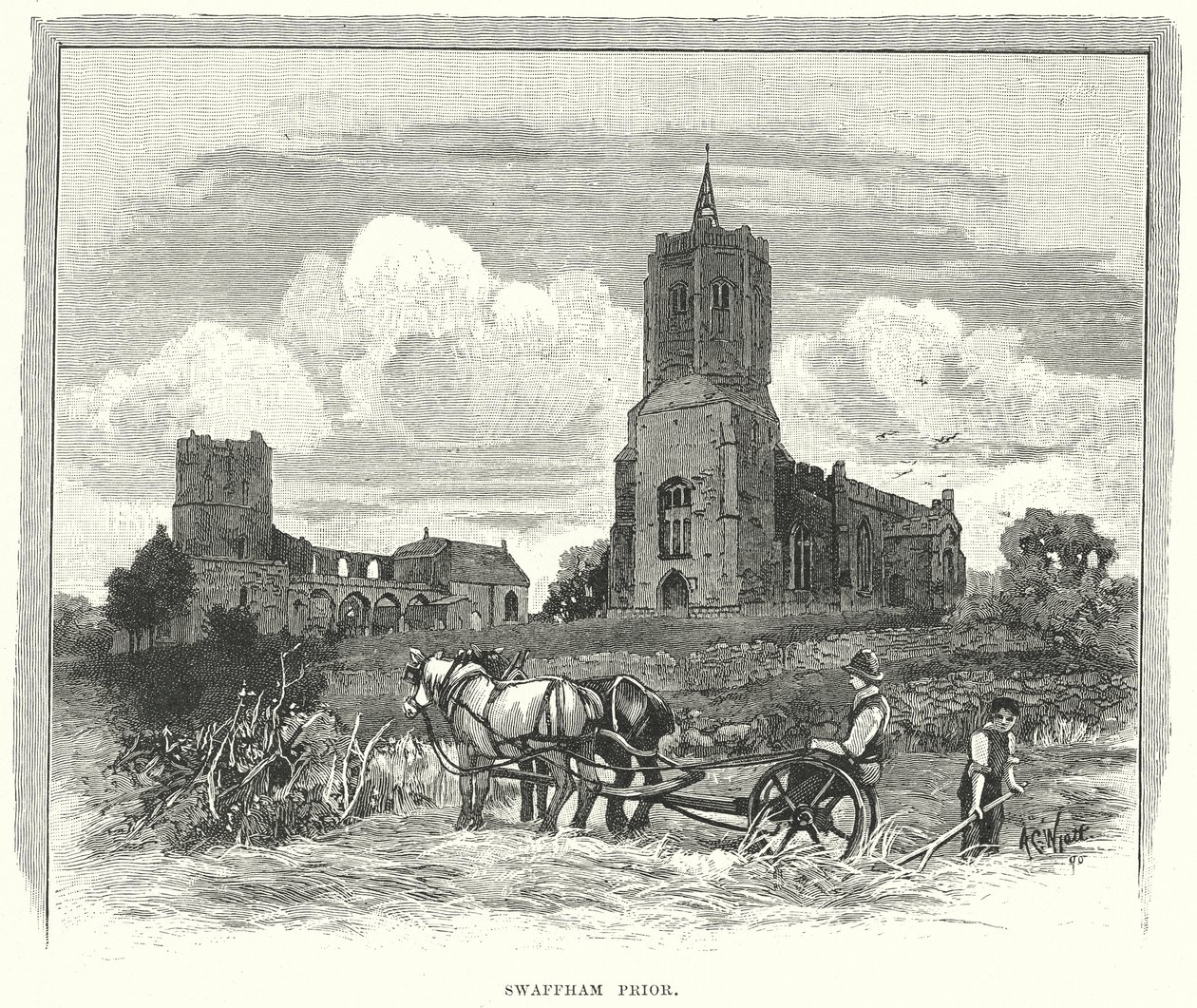 Swaffham Prior (gravür) by English School