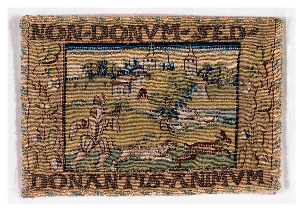 Muhtemelen Sheldon, İngiltere'de yapılmış, avlanma sahnesini tasvir eden goblen paneli, c.1600-25 (yün) by English School