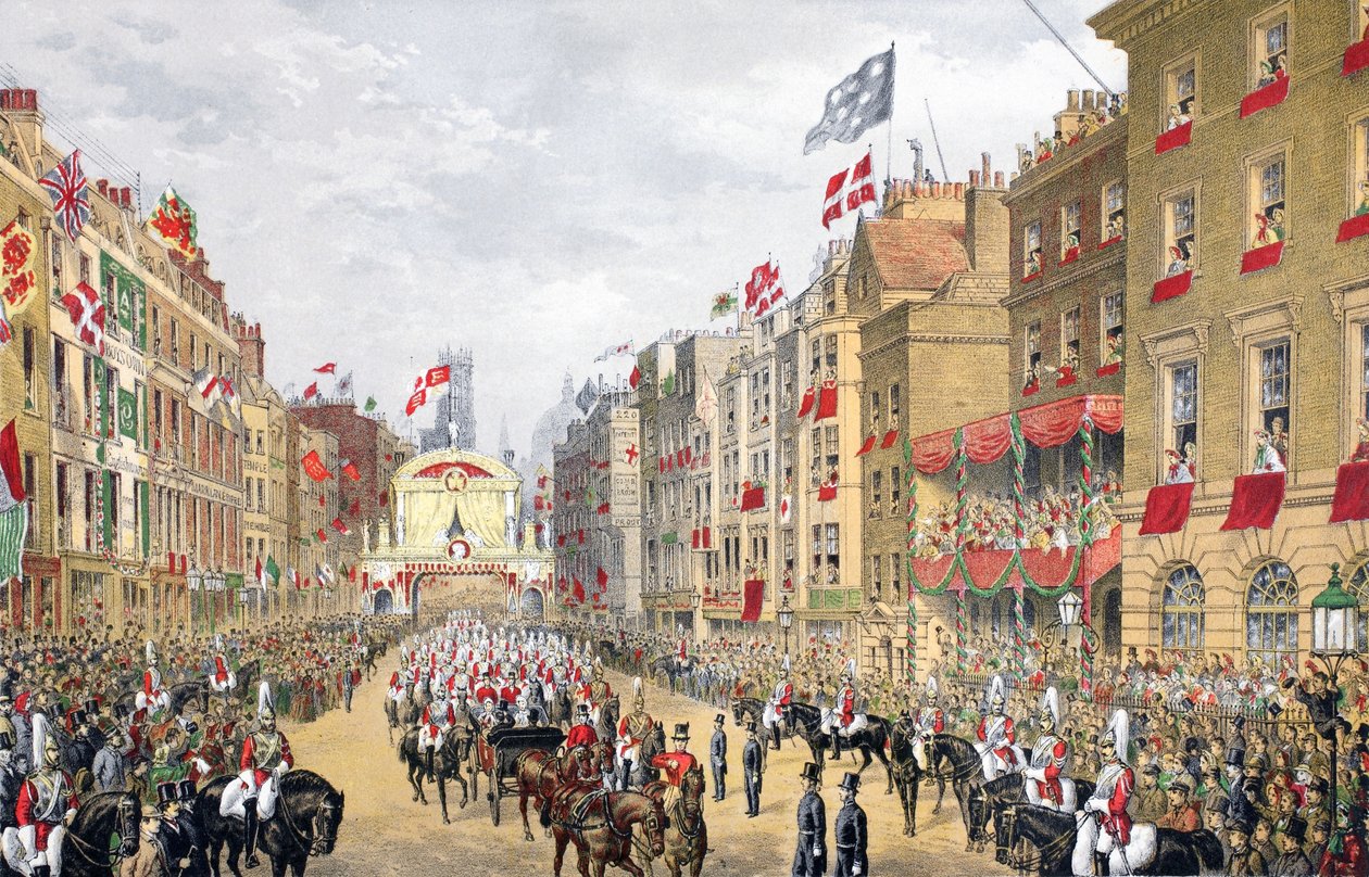 Temple Bar, 7 Mart 1863, A Memorial of the Marriage of the Marriage of Edward VII ve Alexandra of Danish, pub. 1864 by English School