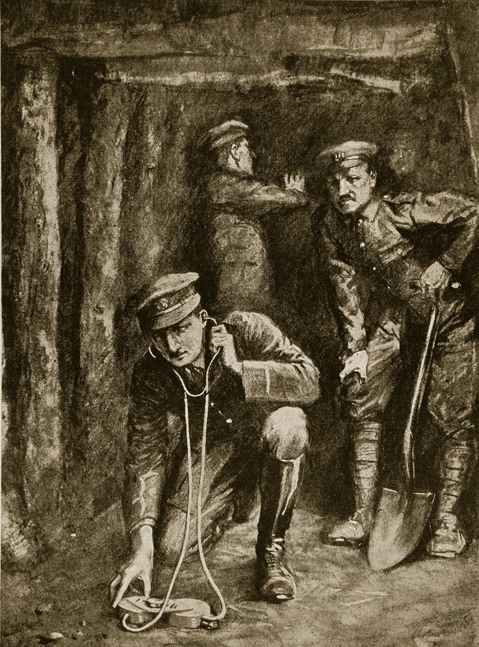 Hendek Madencilik Operasyonlarında Gergin An, 1914-19 by English School