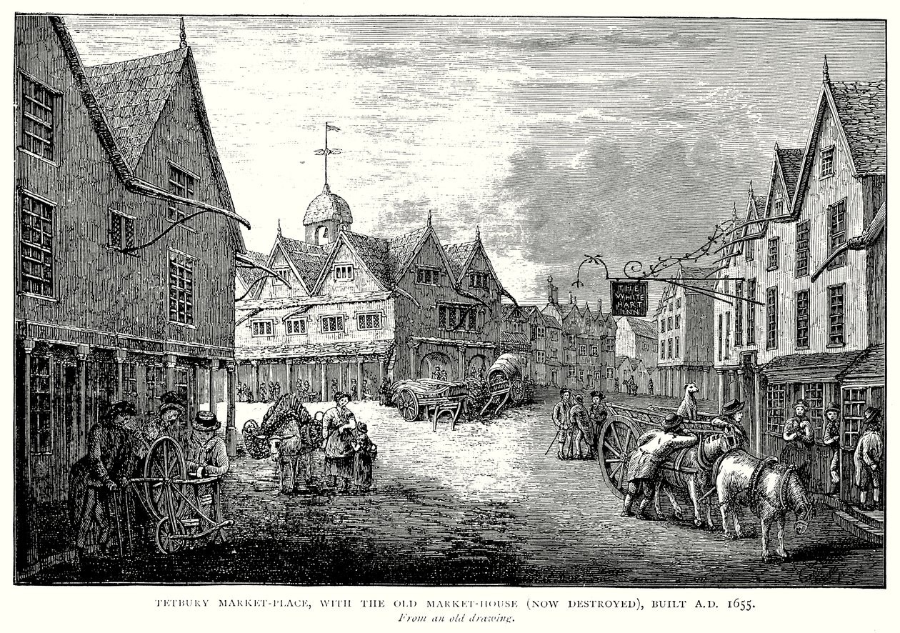 Tetbury Pazar Yeri, Eski Pazar Evi (Şimdi Yıkılmış) ile birlikte, MS 1655