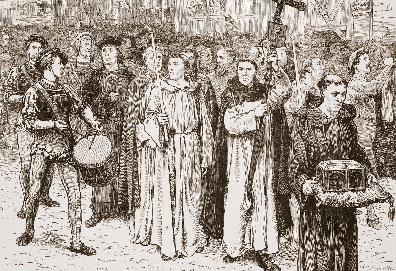Tetzels Alayı, James Aitken Wylie (1808-1890) tarafından yazılan Protestanlığın Tarihinden bir örnek, pub. 1878 by English School