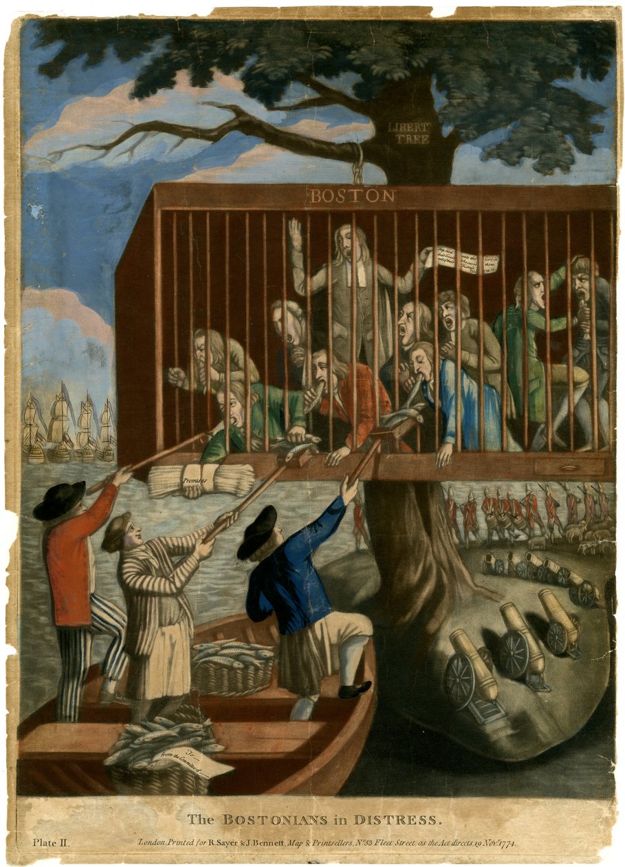 Sıkıntıdaki Bostonlılar, 1774 by English School