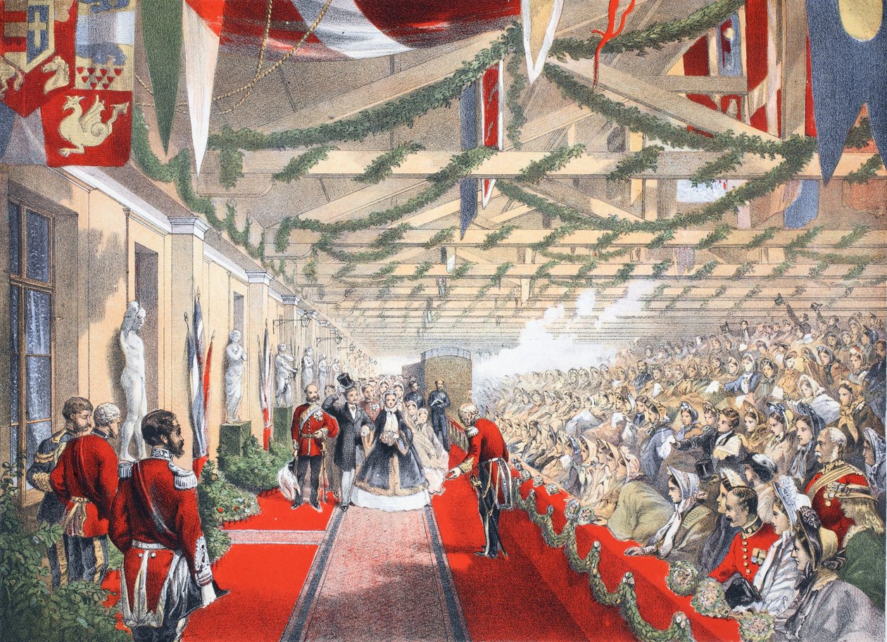 The Bricklayers Arms Station, 7 Mart 1863, A Memorial of the Marriage of the Marriage of Edward VII ve Alexandra of Danish, pub. 1864 by English School