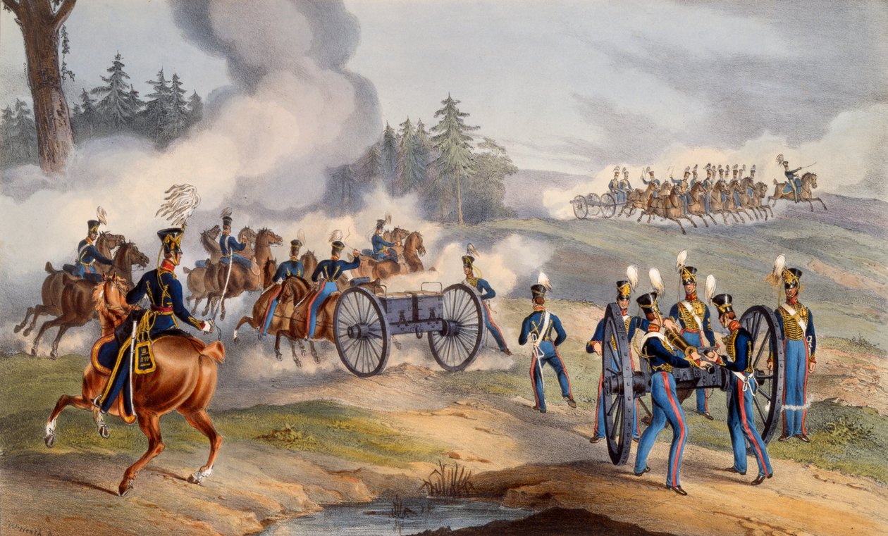 İngiliz Kraliyet Topçusu Savaşa Hazırlanıyor, 1835 by English School