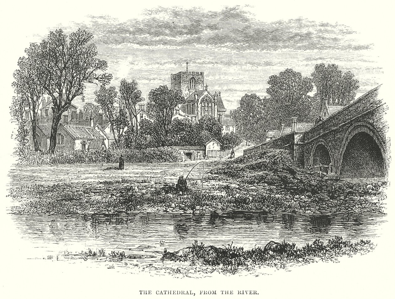 Katedral, Nehirden (gravür) by English School
