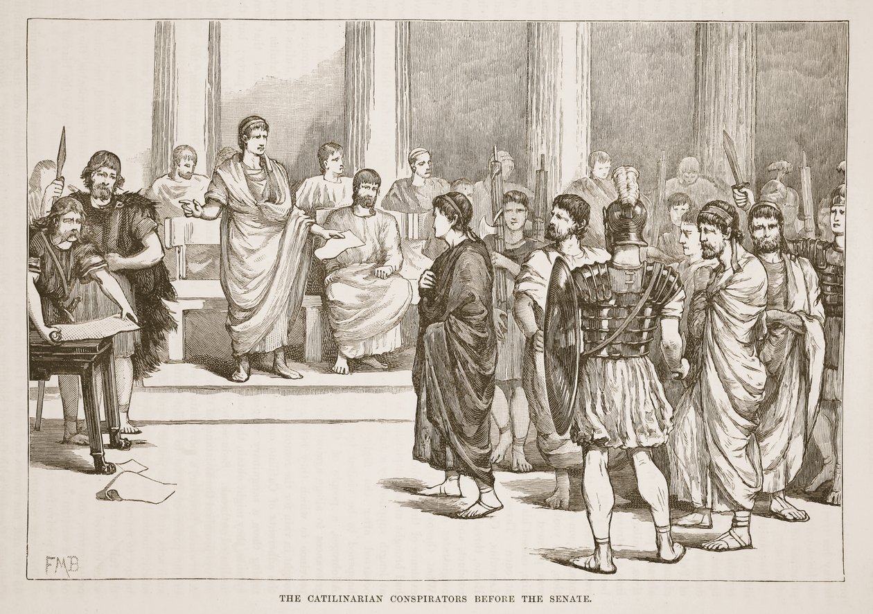Senato önünde Catilinarian Komplocular by English School