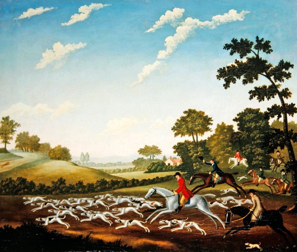 The Chase, yaklaşık 1770 (tuval üzerine yağlı boya) by English School