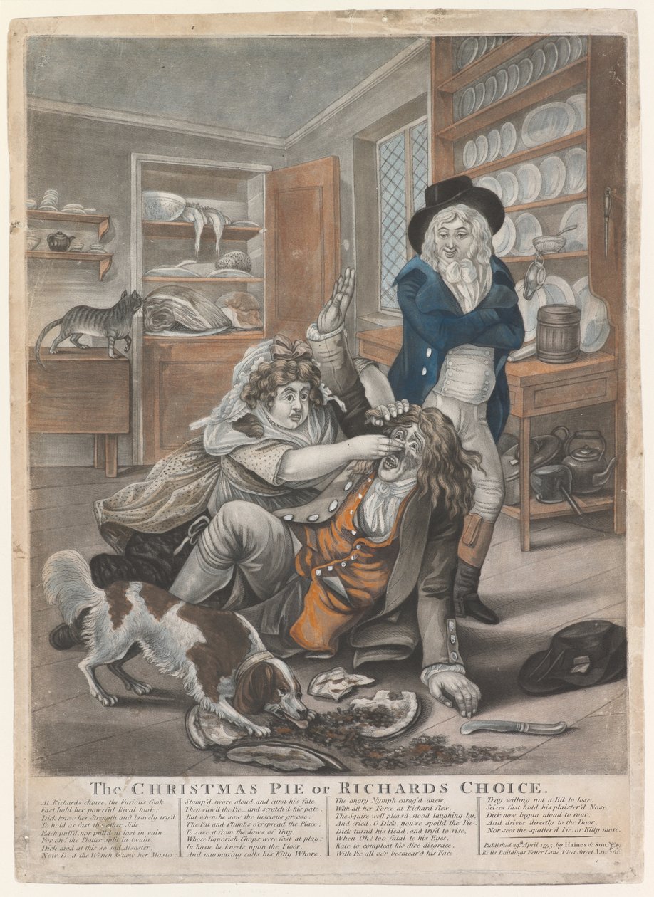 Noel Pastası veya Richards Choice, 1795 (el boyaması gravür) by English School