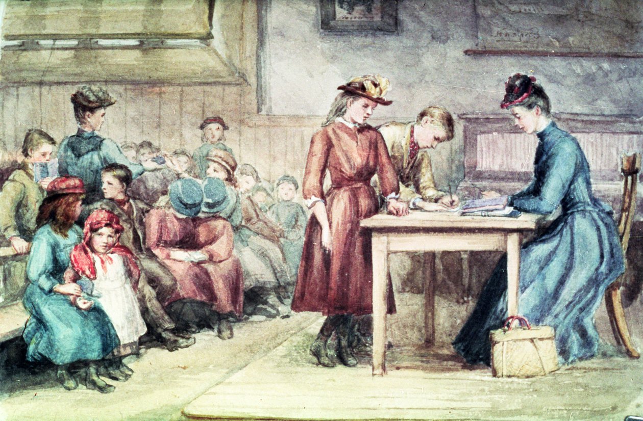 The Classroom, 1880 civarı (kağıt üzerinde wc) by English School