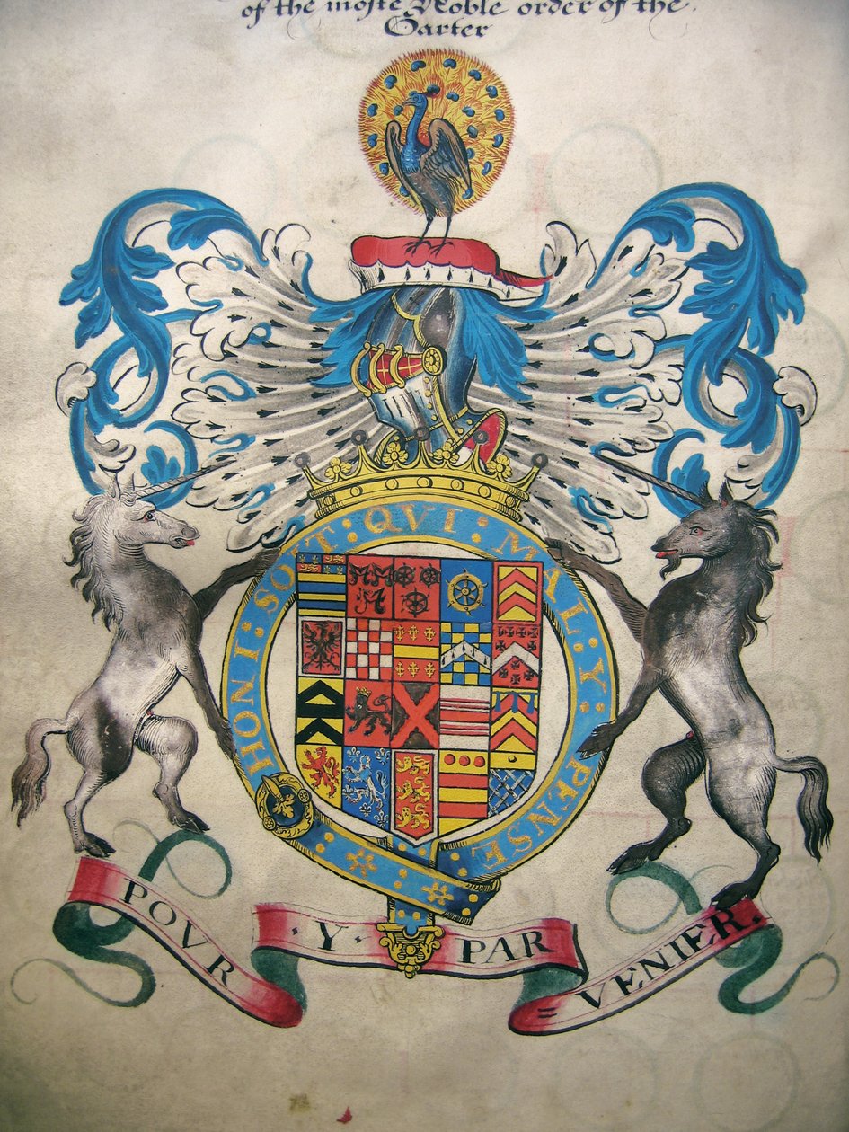Francis, Rutland 6. Earl Arması (kağıt üzerinde wc) by English School