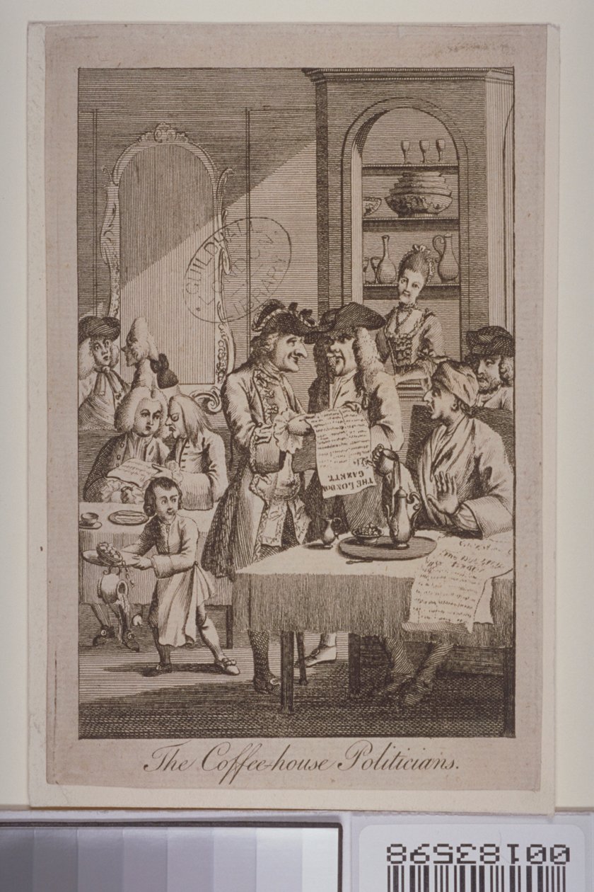 Kahve Evi Politikacıları, 1772 by English School