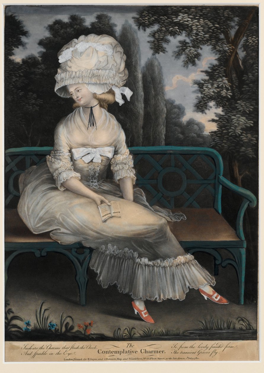 The Contemplative Charmer, 1780 (el renginde mezzotint) by English School