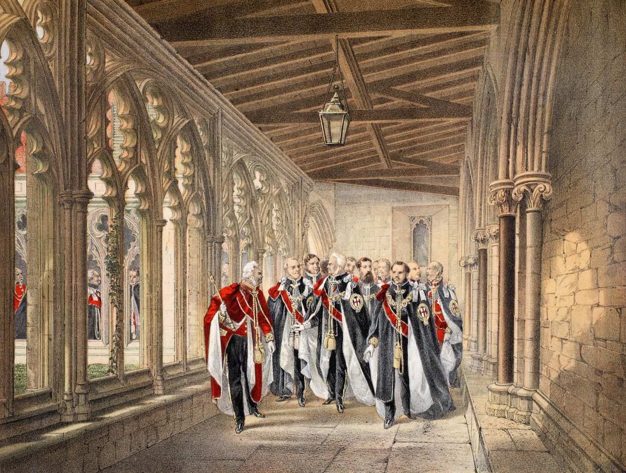 The Deans Cloister, Windsor, 10 Mart 1863, A Memorial of the Marriage of the Marriage of Edward VII ve Alexandra of Danish, pub. 1864 by English School