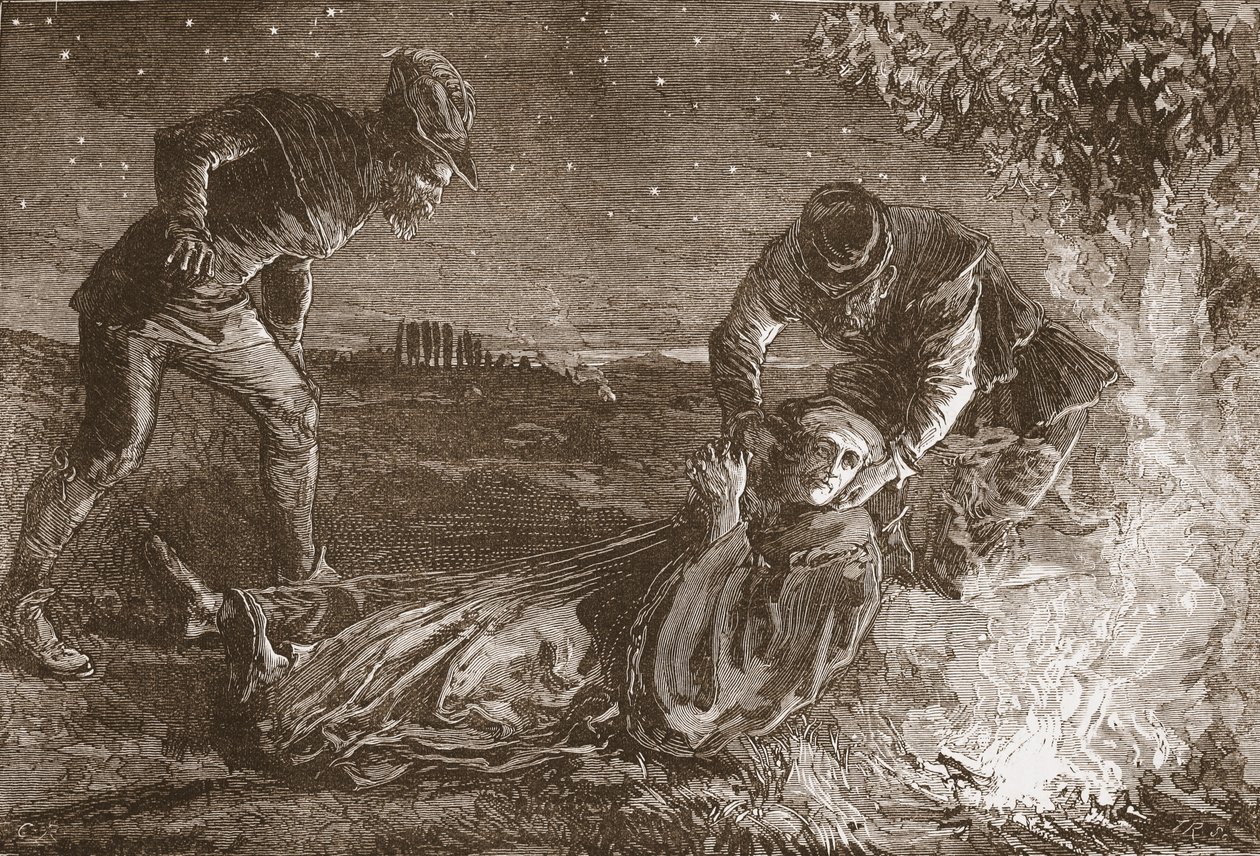 Zwingle'ın Ölümü, James Aitken Wylie'nin (1808-1890) 'Protestanlığın Tarihi'nden bir örnek, pub. 1878 (gravür) by English School