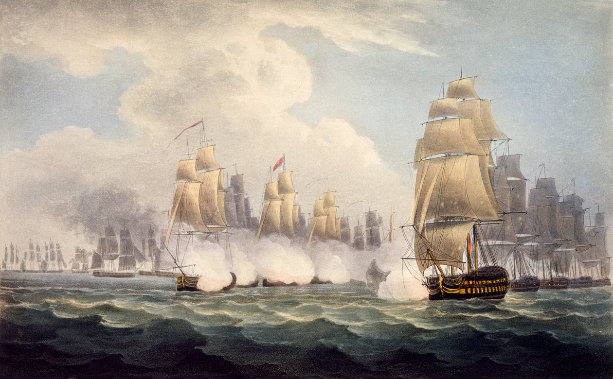 Fransızların Linois Altında Yenilgisi, Commodore Dances Squadron tarafından, 15 Şubat 1804, The Naval Chronology of Great Britain, J. Ralfe tarafından by English School