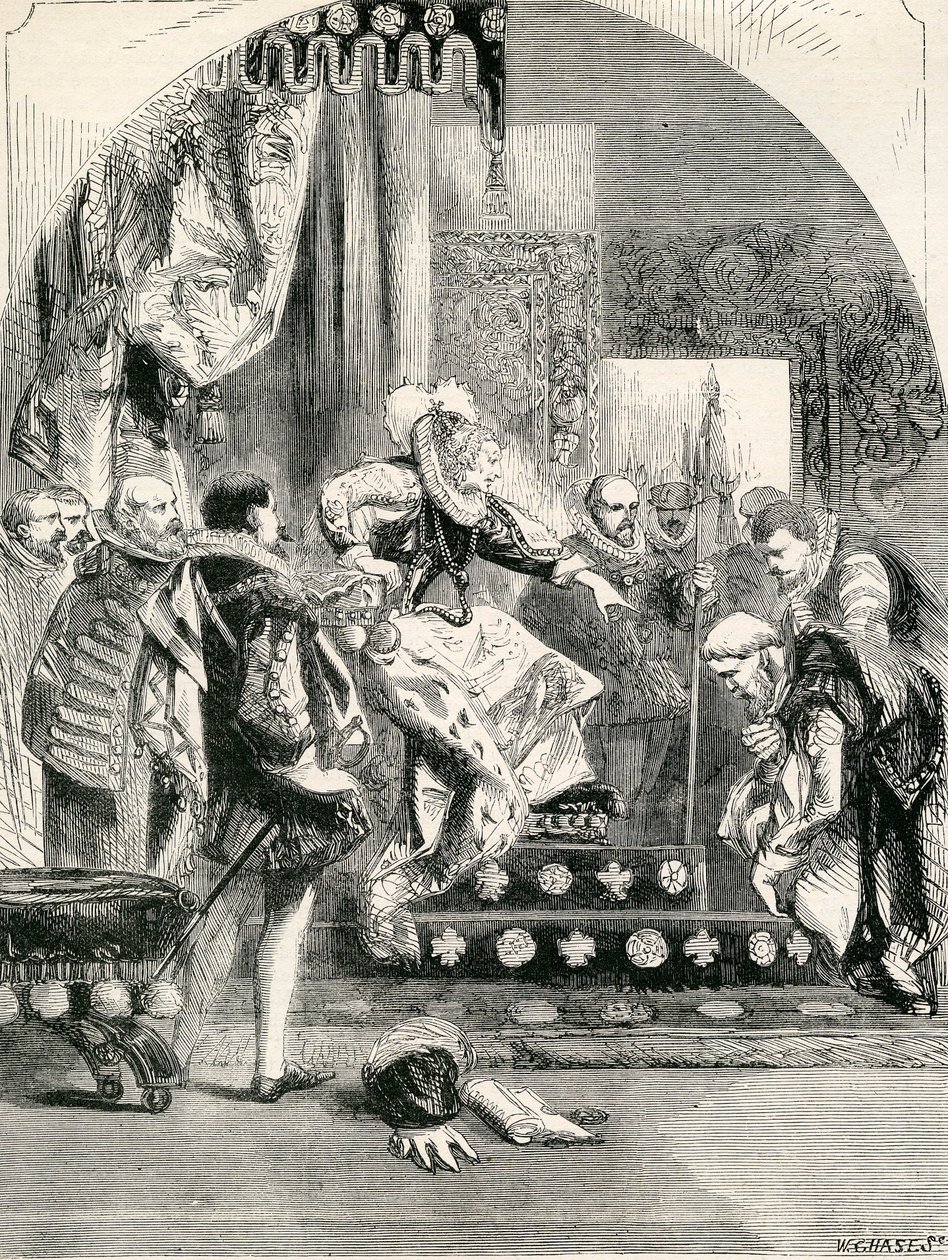 Murray Kontu ve Kilwinning Başrahipinin Elizabeth tarafından Görevden Alınması, 1865 by English School