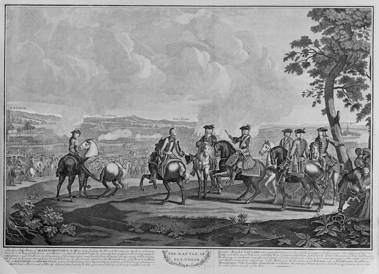Marlborough Dükü (1650-1722) ve personeli 13 Ağustos 1704