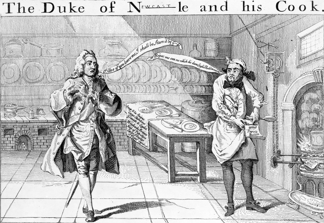 Newcastle Dükü ve Aşçısı, c.1745 by English School
