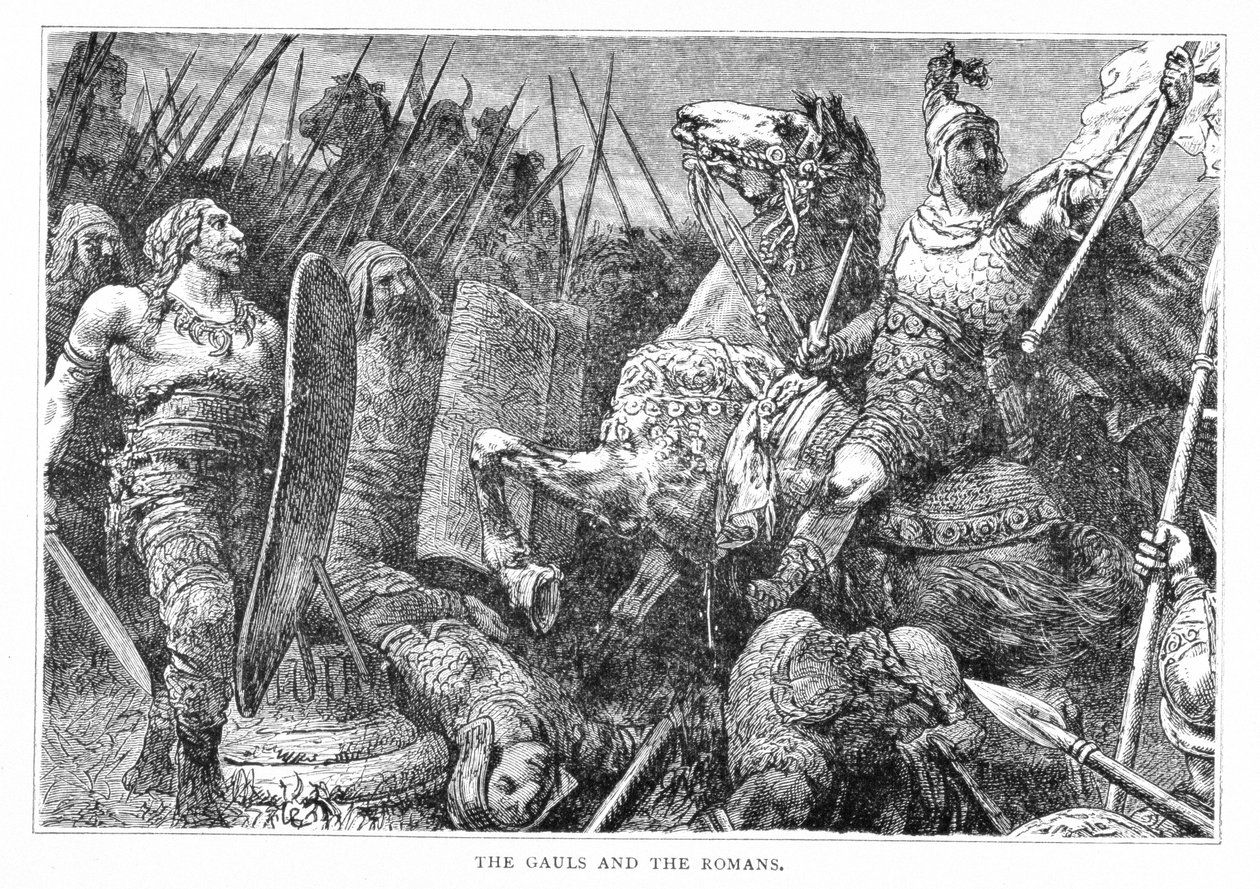 Galyalılar ve Romalılar, Fransa Tarihinden, Emile de Bonnechose tarafından, Ward, Lock and Co, Londra tarafından yayınlandı by English School